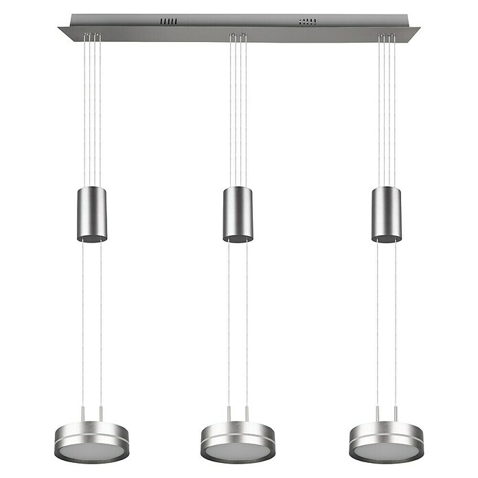 Trio Leuchten Franklin LED-Pendelleuchte (27 W, L x B x H: 14 x 85 x 150 cm, Nickel, Warmweiß) | BAUHAUS