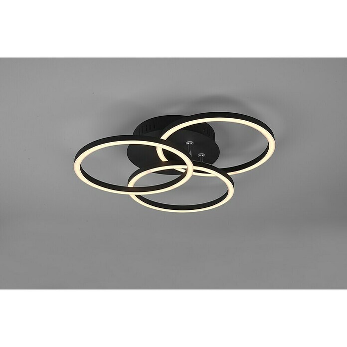 Reality Leuchten LED-Deckenleuchte Circle (27 W, L x B x H: 43,5 x 43,5 x 9,5 cm, Schwarz, Mehrfarbig) | BAUHAUS