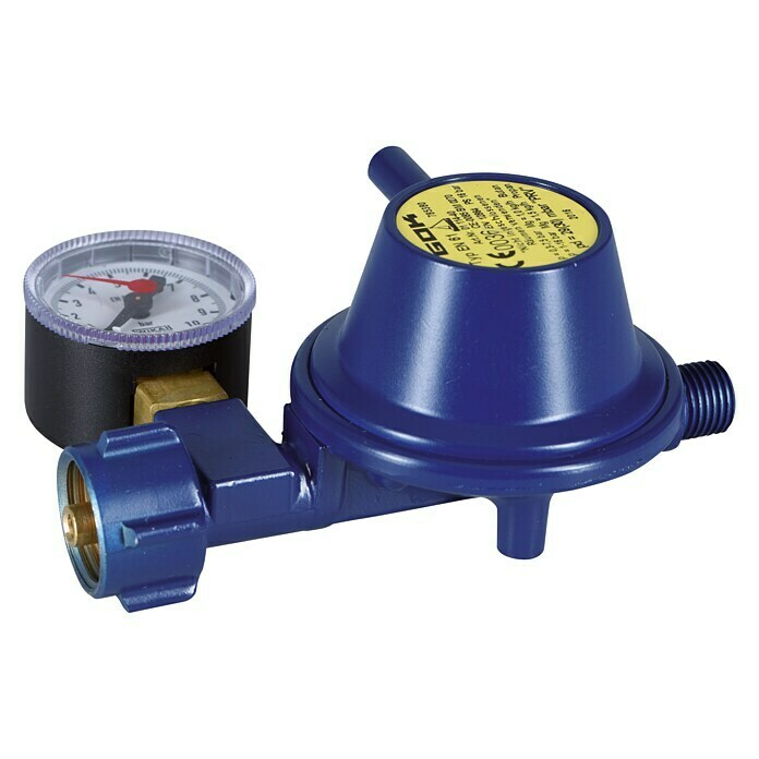 GOK GasdruckreglerMit Manometer, Betriebsdruck: 29 mbar, 1,5 kg/h Left Side View