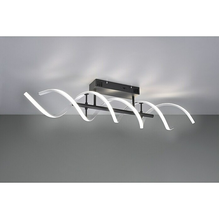 Trio Leuchten Sequence LED-Deckenleuchte (41 W, L x B x H: 14,5 x 90 x 20,5 cm, Aluminium gebürstet/Schwarz, Mehrfarbig) | BAUHAUS