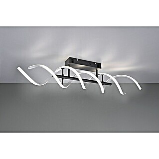 Trio Leuchten Sequence LED-Deckenleuchte (41 W, L x B x H: 14,5 x 90 x 20,5 cm, Aluminium gebürstet/Schwarz, Mehrfarbig)