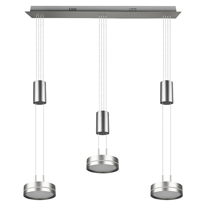 Trio Leuchten Franklin LED-Pendelleuchte (27 W, L x B x H: 14 x 85 x 150 cm, Nickel, Warmweiß) | BAUHAUS