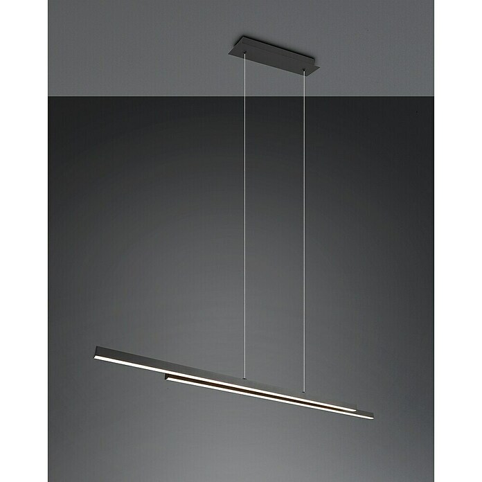 Reality Leuchten LED-Pendelleuchte Odio (22 W, L x B x H: 8,5 x 110 x 150 cm, Schwarz, Warmweiß) | BAUHAUS