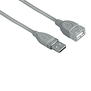 Hama Cable alargador USB (3 m, Acoplador USB A , clavija USB A)