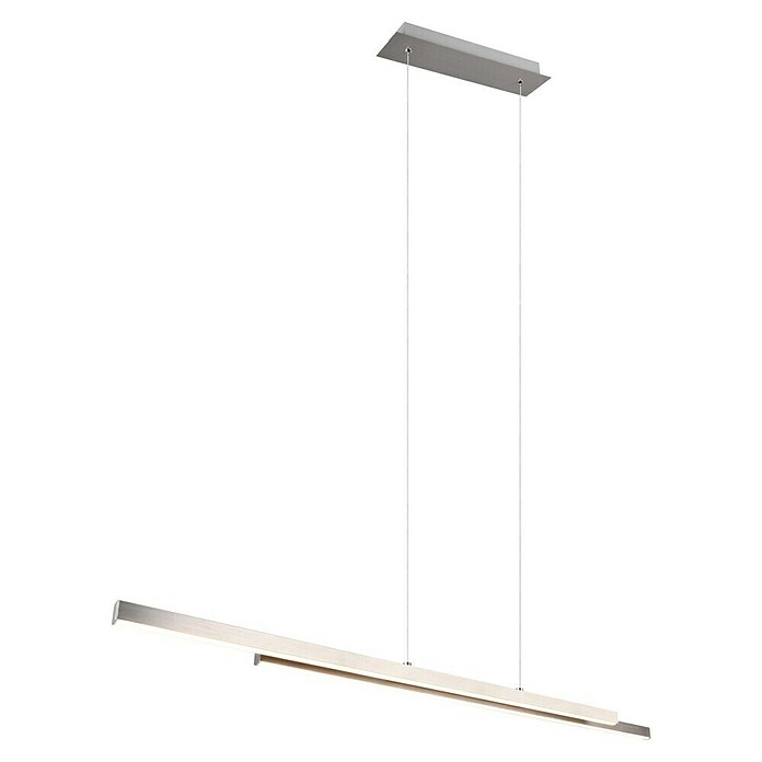 Reality Leuchten LED-Pendelleuchte Odio (22 W, L x B x H: 8,5 x 110 x 150 cm, Nickel, Warmweiß) | BAUHAUS