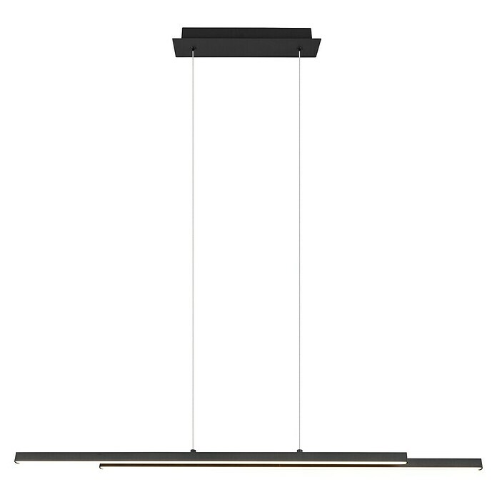 Reality Leuchten LED-Pendelleuchte Odio (22 W, L x B x H: 8,5 x 110 x 150 cm, Schwarz, Warmweiß) | BAUHAUS