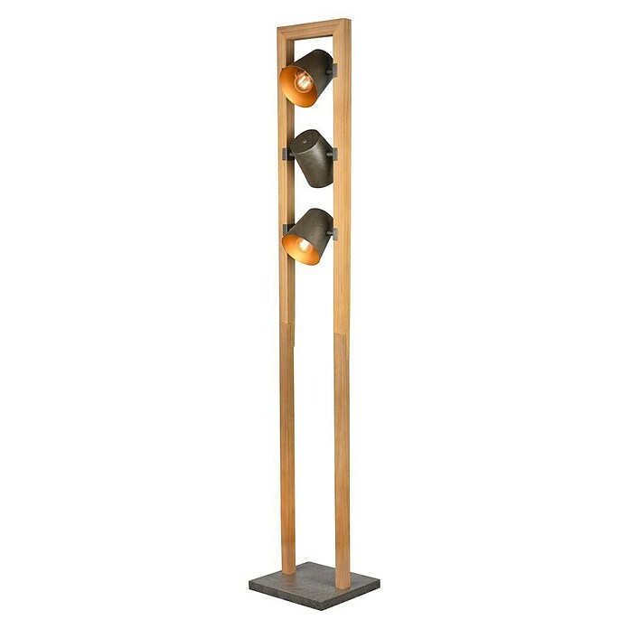 Trio Leuchten Bell Stehleuchte (75 W, Höhe: 150 cm, Nickel-antik/Holz, E14) | BAUHAUS