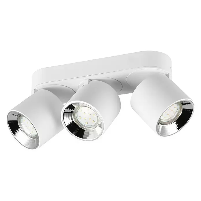 Trio Leuchten Deckenstrahler GUAYANA - 30 W, L x B x H: 8,7 x 27,3 x 12 cm, Weiß, GU10, Anzahl Leuchtmittel: 3 Stk. - Weiße dreiflammige Deckenleuchte mit integrierten LED-Leuchtmitteln.