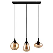 Trio Leuchten Lumina Pendelleuchte (3 Stk., 120 W, L x B x H: 19,5 x 68,8 x 150 cm, Amber, Schwarz, E14) | BAUHAUS