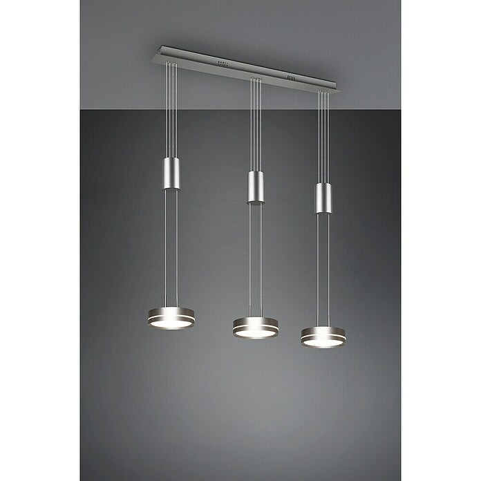 Trio Leuchten Franklin LED-Pendelleuchte (27 W, L x B x H: 14 x 85 x 150 cm, Nickel, Warmweiß) | BAUHAUS