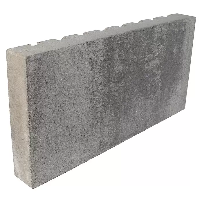 EHL Creaform Sitzbank - 190 x 67 x 45 cm, Steingrau, Beton - Grauer Beton-Randstein mit strukturierter Oberseite für die Gartengestaltung.