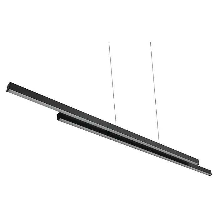 Reality Leuchten LED-Pendelleuchte Odio - 22 W, L x B x H: 8,5 x 110 x 150 cm, Schwarz, Warmweiß - Moderne LED-Pendelleuchte in Schwarz mit minimalistischem Design und geradliniger Formgebung für stilvolle Beleuchtung.