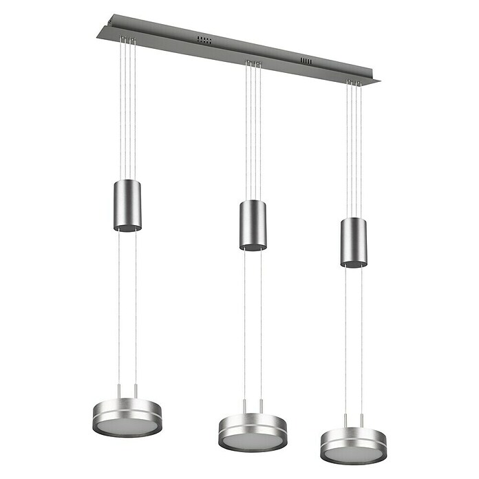 Trio Leuchten Franklin LED-Pendelleuchte (27 W, L x B x H: 14 x 85 x 150 cm, Nickel, Warmweiß) | BAUHAUS