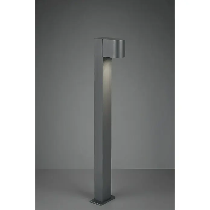 Trio Leuchten Außenwegeleuchte - 20 W, Farbe Gehäuse: Anthrazit, Ohne Leuchtmittel, Höhe: 100 cm, Ohne Bewegungsmelder - Elegante graue Gartenleuchte, die mit ihrem modernen Design und ihrem sanften Licht jeden Außenbereich aufwertet. Perfekt für Wege und Gärten.