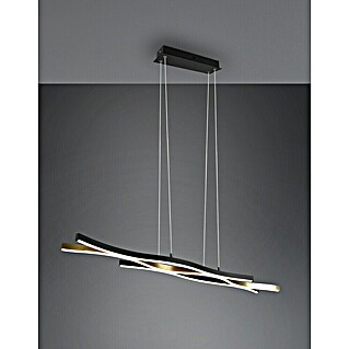 Trio Leuchten Blaze LED-Pendelleuchte (35 W, L x B x H: 15,5 x 107,5 x 150 cm, Messing matt/Schwarz, Mehrfarbig)