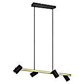 Trio Leuchten Marley Pendelleuchte (140 W, L x B x H: 20 x 80 x 150 cm, Schwarz/Gold, GU10, Anzahl Leuchtmittel: 4 Stk.) | BAUHAUS