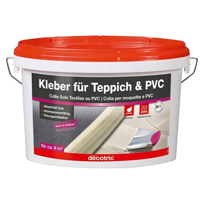 Decotric PVC- & Teppich-Kleber3 kg, Gebrauchsfertig, Innen Front View