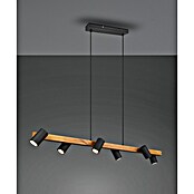 Trio Leuchten Marley Pendelleuchte (210 W, L x B x H: 20 x 115 x 150 cm, Schwarz/Holz, GU10, Anzahl Leuchtmittel: 6 Stk.) | BAUHAUS