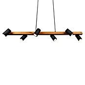 Trio Leuchten Marley Pendelleuchte (210 W, L x B x H: 20 x 115 x 150 cm, Schwarz/Holz, GU10, Anzahl Leuchtmittel: 6 Stk.) | BAUHAUS