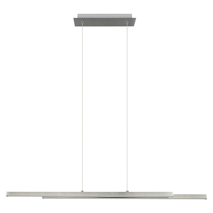 Reality Leuchten LED-Pendelleuchte Odio (22 W, L x B x H: 8,5 x 110 x 150 cm, Nickel, Warmweiß) | BAUHAUS