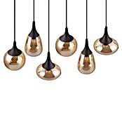 Trio Leuchten Lumina Pendelleuchte (6 Stk., 240 W, L x B x H: 34,5 x 93,8 x 150 cm, Amber, Schwarz, E14) | BAUHAUS