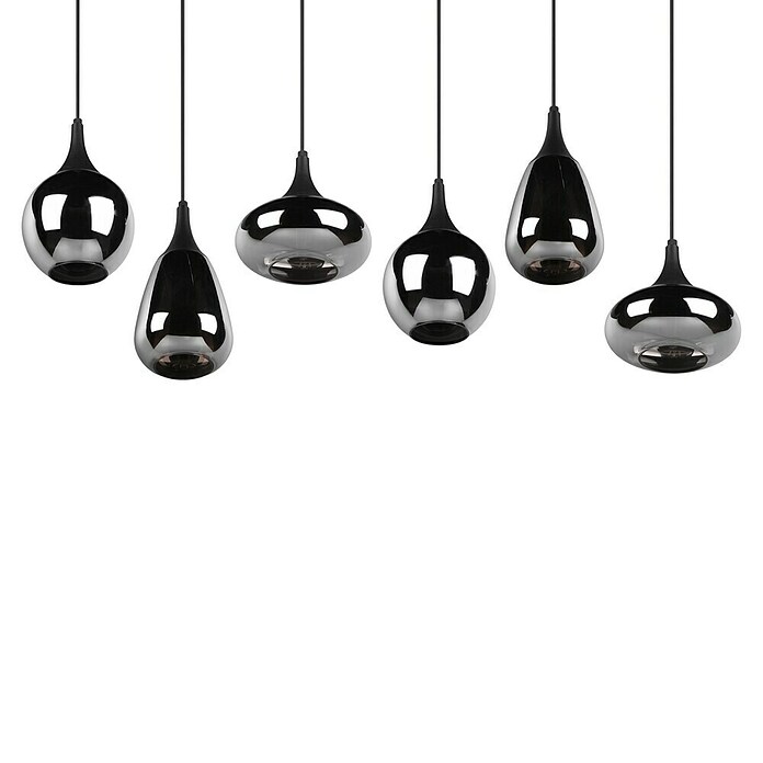 Trio Leuchten Lumina Pendelleuchte (6 Stk., 240 W, L x B x H: 34,5 x 93,8 x 150 cm, Chrom, Schwarz, E14) | BAUHAUS