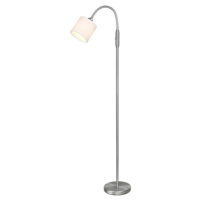 Reality Leuchten Tommy Stehleuchte (40 W, Höhe: 130 cm, Nickel, Weiß, E14, 1 Stk.) | BAUHAUS