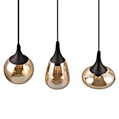 Trio Leuchten Lumina Pendelleuchte (3 Stk., 120 W, L x B x H: 19,5 x 68,8 x 150 cm, Amber, Schwarz, E14) | BAUHAUS