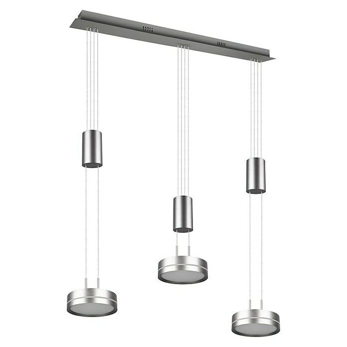 Trio Leuchten Franklin LED-Pendelleuchte (27 W, L x B x H: 14 x 85 x 150 cm, Nickel, Warmweiß) | BAUHAUS