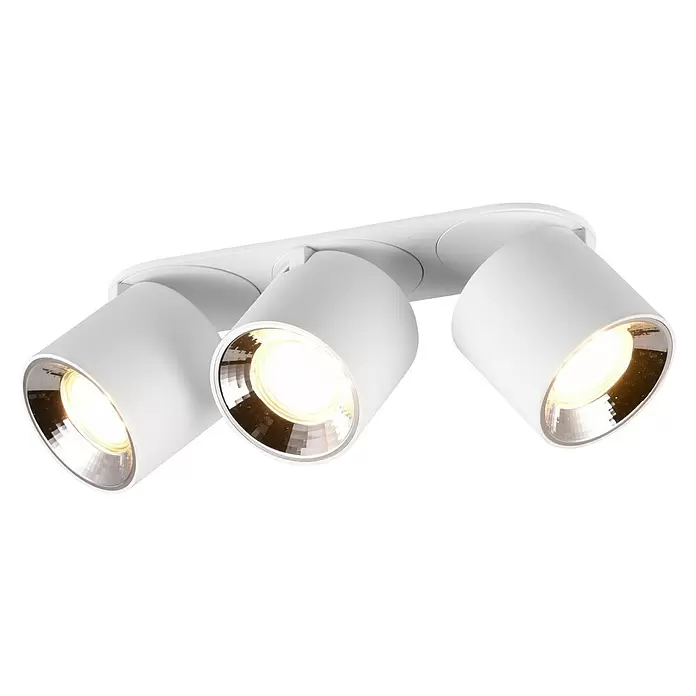 Trio Leuchten Deckenstrahler GUAYANA - 30 W, L x B x H: 8,7 x 27,3 x 12 cm, Weiß, GU10, Anzahl Leuchtmittel: 3 Stk. - Weiße dreiflammige LED-Deckenleuchte mit warmweißem Licht.