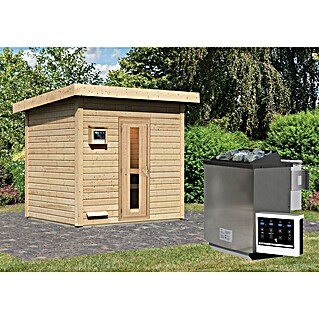 Karibu Saunahaus Hytti (9 kW Bio-Saunaofen mit externer Steuerung, L x B x H: 196 x 231 x 228 cm, Natur)