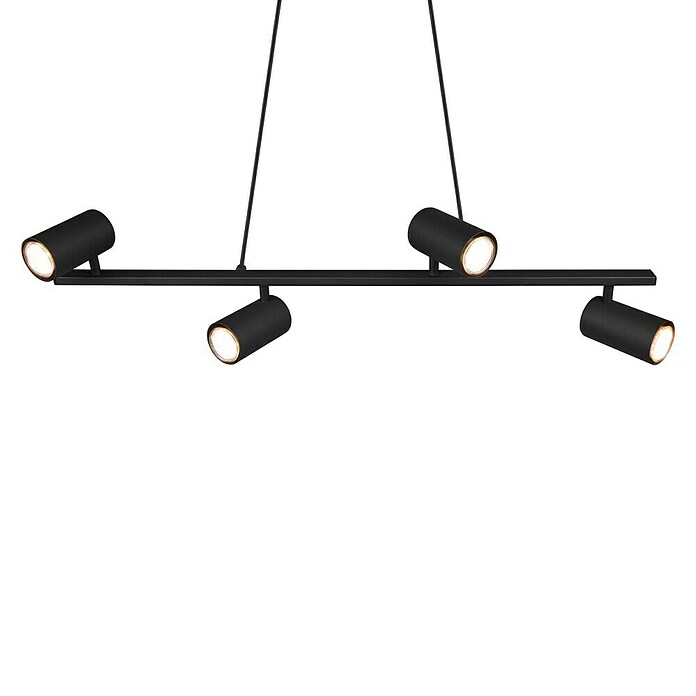 Trio Leuchten Marley Pendelleuchte (140 W, L x B x H: 18 x 80 x 150 cm, Schwarz, GU10, Anzahl Leuchtmittel: 4 Stk.) | BAUHAUS