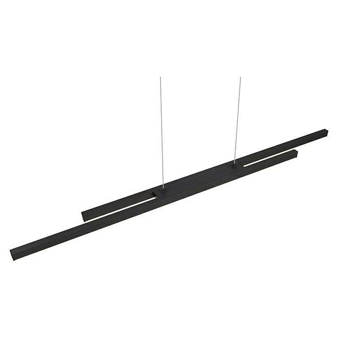 Reality Leuchten LED-Pendelleuchte Odio (22 W, L x B x H: 8,5 x 110 x 150 cm, Schwarz, Warmweiß) | BAUHAUS