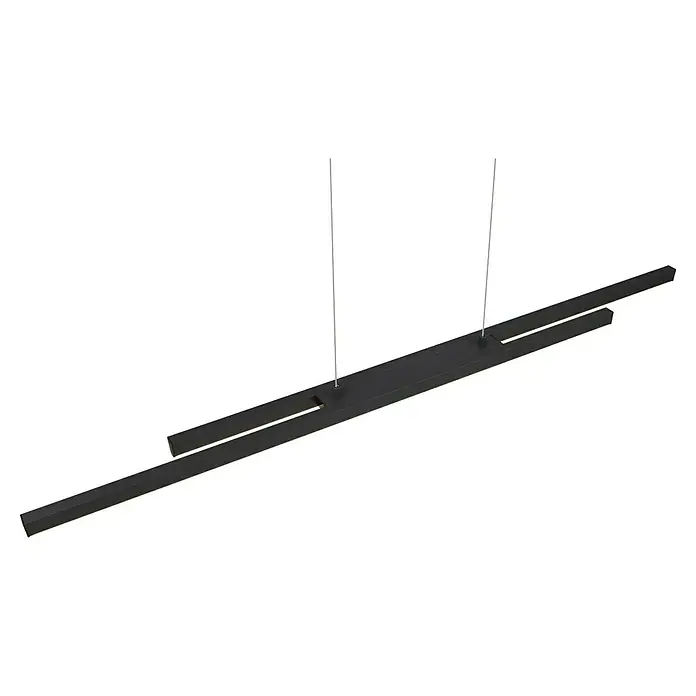 Reality Leuchten LED-Pendelleuchte Odio - 22 W, L x B x H: 8,5 x 110 x 150 cm, Schwarz, Warmweiß - Moderne, schwarze LED-Hängeleuchte mit linearem Design und minimalistischer Ästhetik, ideal für stilvolle Innenräume.