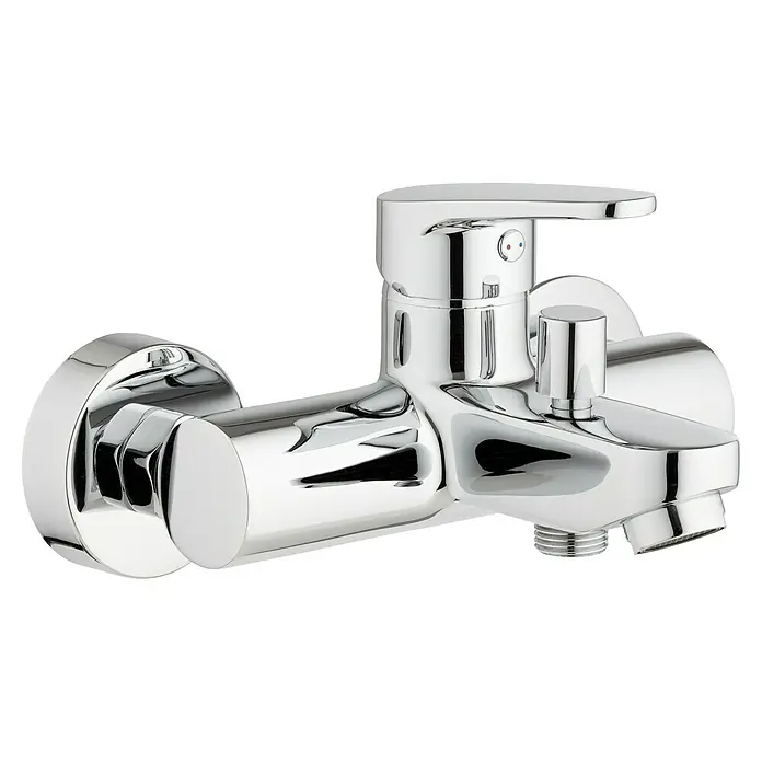 Camargue Elba Grifo monomando de bañera - Cromo, Brillante - Mezclador monomando cromado brillante para bañera, ideal para baños modernos. Acabado de alta calidad y diseño elegante.