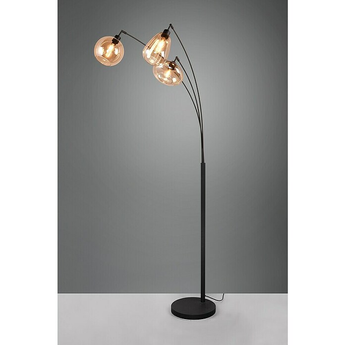 Trio Leuchten Lumina Stehleuchte (30 W, Höhe: 200 cm, Schwarz, Amber, E14) | BAUHAUS