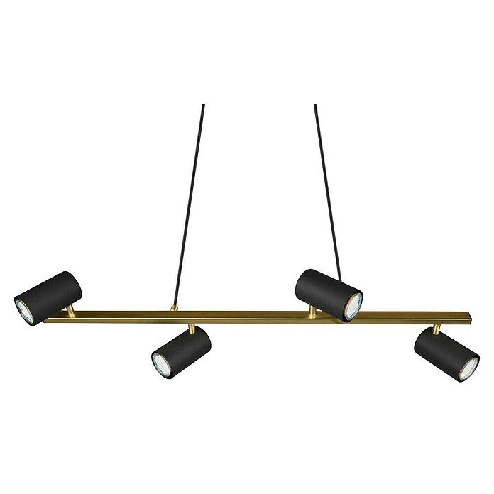 Trio Leuchten Marley Pendelleuchte (140 W, L x B x H: 20 x 80 x 150 cm, Schwarz/Gold, GU10, Anzahl Leuchtmittel: 4 Stk.) | BAUHAUS