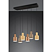 Trio Leuchten Agudo Pendelleuchte (240 W, L x B x H: 27 x 85 x 150 cm, Natur, Schwarz, E27, 6 Stk.) | BAUHAUS