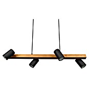 Trio Leuchten Marley Pendelleuchte (140 W, L x B x H: 20 x 80 x 150 cm, Schwarz/Holz, GU10, Anzahl Leuchtmittel: 4 Stk.) | BAUHAUS