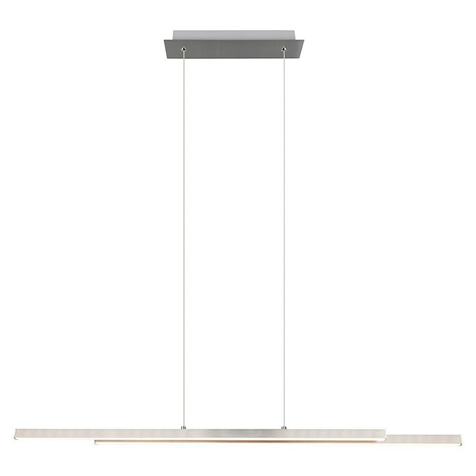 Reality Leuchten LED-Pendelleuchte Odio (22 W, L x B x H: 8,5 x 110 x 150 cm, Nickel, Warmweiß) | BAUHAUS