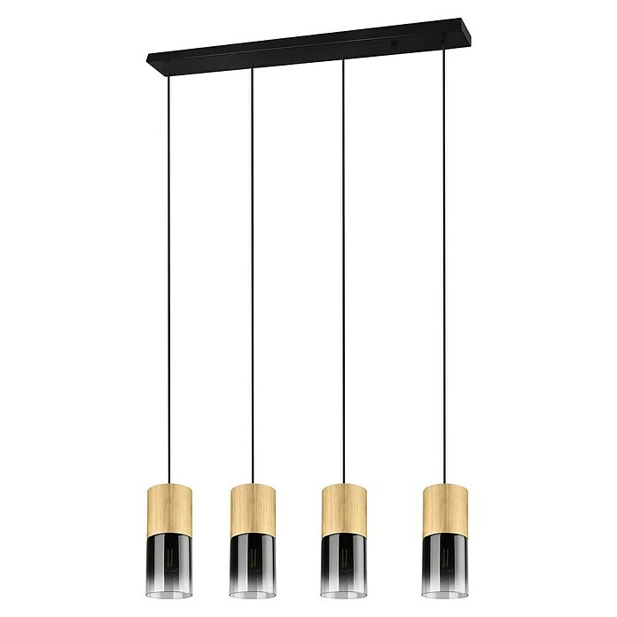 Trio Leuchten Robin Pendelleuchte (112 W, B x H: 80,5 x 150 cm, Messing, E27, Anzahl Leuchtmittel: 4 Stk.) | BAUHAUS