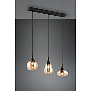 Trio Leuchten Lumina Pendelleuchte (3 Stk., 120 W, L x B x H: 19,5 x 68,8 x 150 cm, Amber, Schwarz, E14)