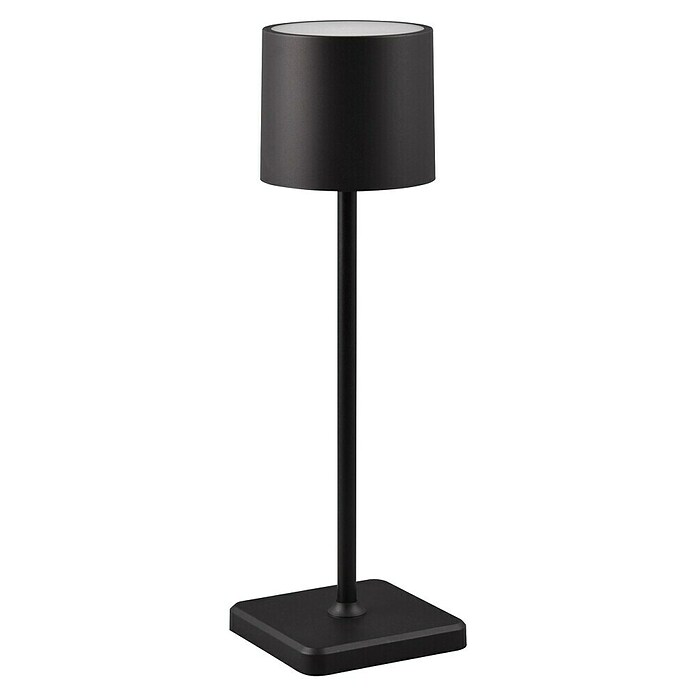 Reality Leuchten Accu-tafellamp Fernandez - oplaadbare lamp (1 W, l x b x h: 12,5 x 12,5 x 38 cm, Zwart, Meerkleurig) | BAUHAUS