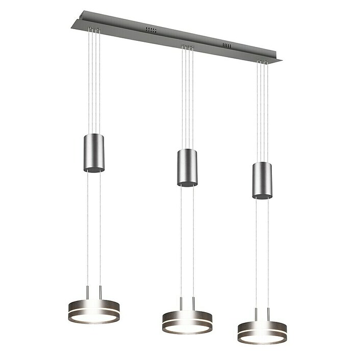 Trio Leuchten Franklin LED-Pendelleuchte (27 W, L x B x H: 14 x 85 x 150 cm, Nickel, Warmweiß) | BAUHAUS