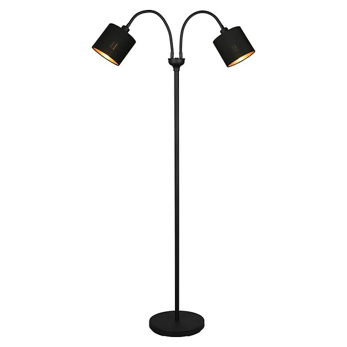 Reality Leuchten Tommy Stehleuchte (80 W, Höhe: 130 cm, Schwarz/Gold, E14, 2 Stk.) | BAUHAUS