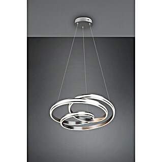 Trio Leuchten Nuria LED-Pendelleuchte rund (60 W, Ø x H: 60 x 150 cm, Nickel, Mehrfarbig)