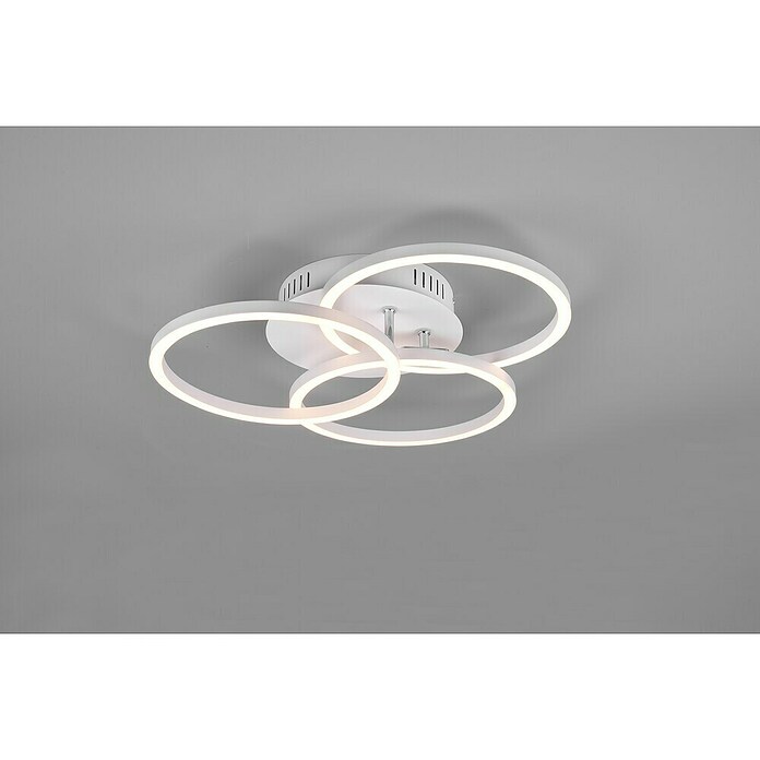 Reality Leuchten LED-Deckenleuchte Circle (27 W, L x B x H: 43,5 x 43,5 x 9,5 cm, Weiß, Mehrfarbig) | BAUHAUS