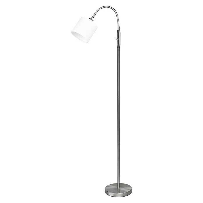 Reality Leuchten Tommy Stehleuchte (40 W, Höhe: 130 cm, Nickel, Weiß, E14, 1 Stk.) | BAUHAUS