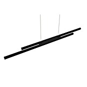 Reality Leuchten LED-Pendelleuchte Odio (22 W, L x B x H: 8,5 x 110 x 150 cm, Schwarz, Warmweiß) | BAUHAUS