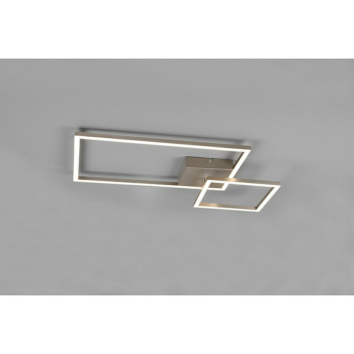 Reality Leuchten LED-Deckenleuchte Padella (25 W, L x B x H: 37 x 63,5 x 7,5 cm, Nickel, Neutralweiß) | BAUHAUS